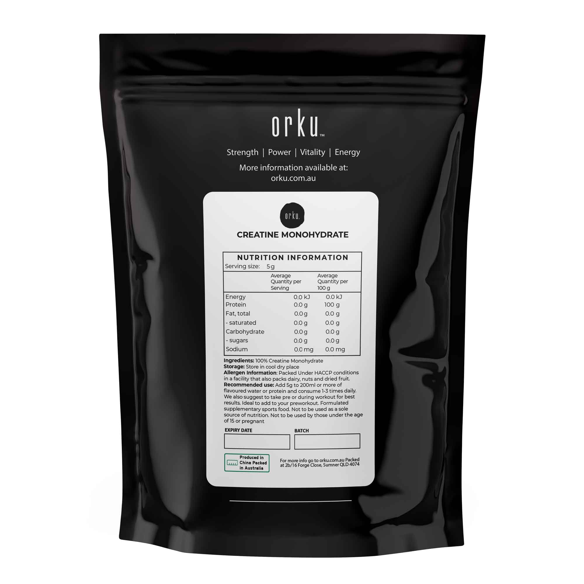 400g Creatine Monohydrate Powder - Micronised Pure Protein Supplement-1