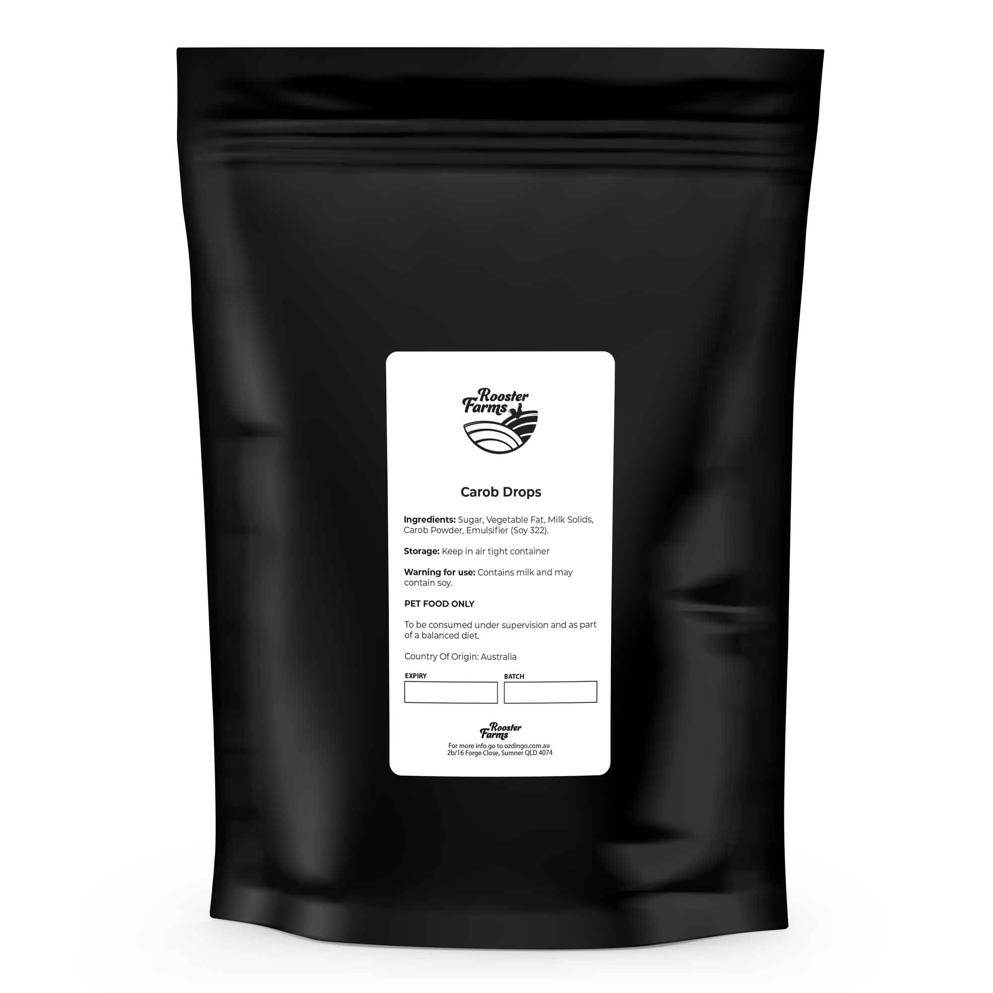 400g Dog Treat Carob Drops - Australian Puppy Button Melts-1