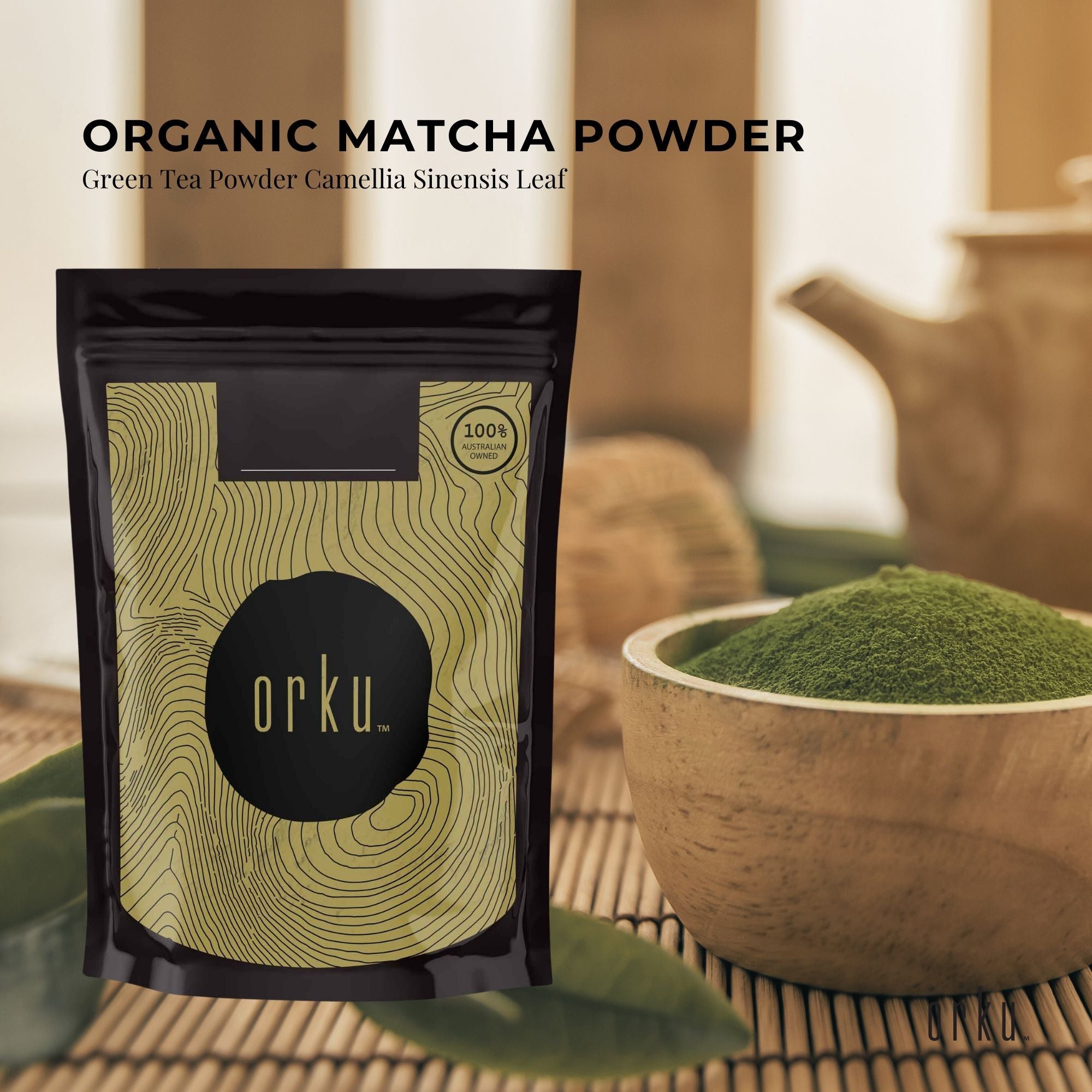 400g Organic Matcha Green Tea Powder Camellia Sinensis Leaf Supplement-2