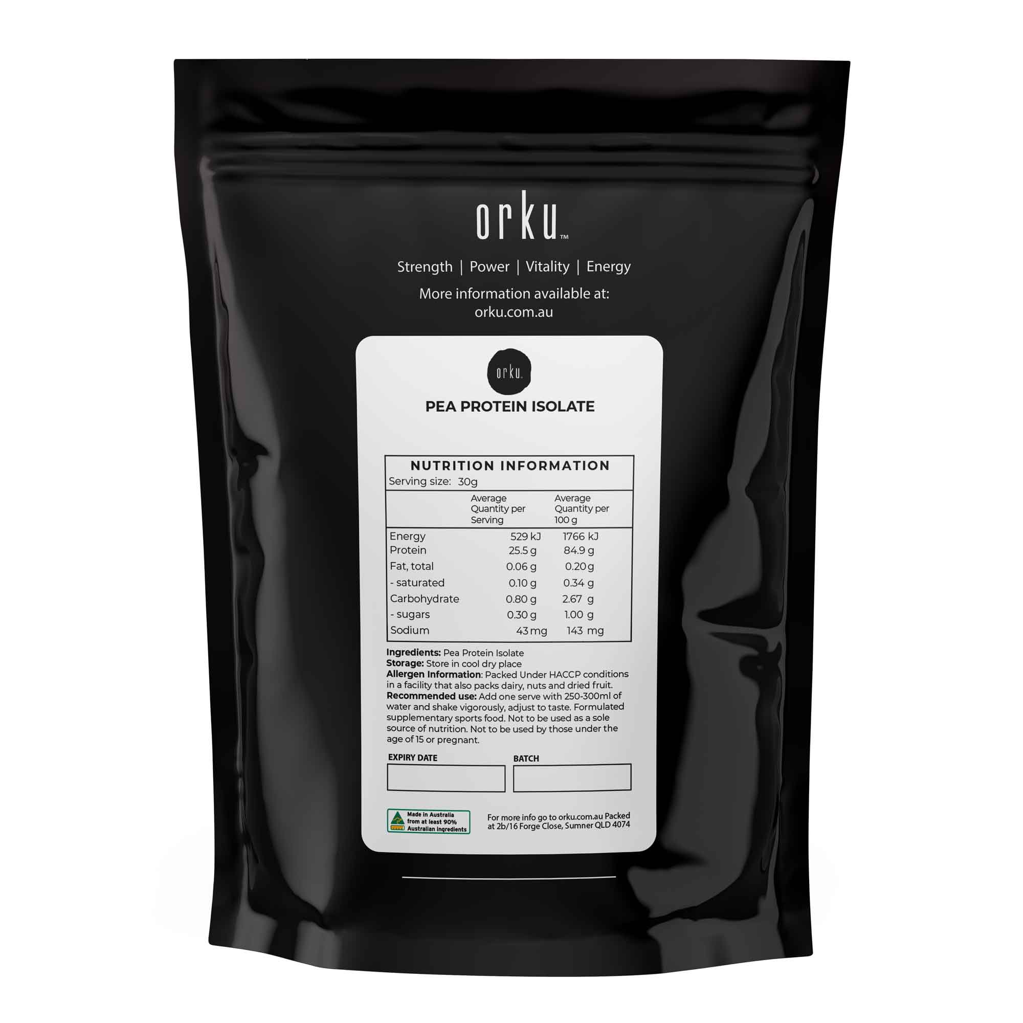 400g Pea Protein Isolate Powder - Plant Based Vegan Vegetarian Shake Supplement-1