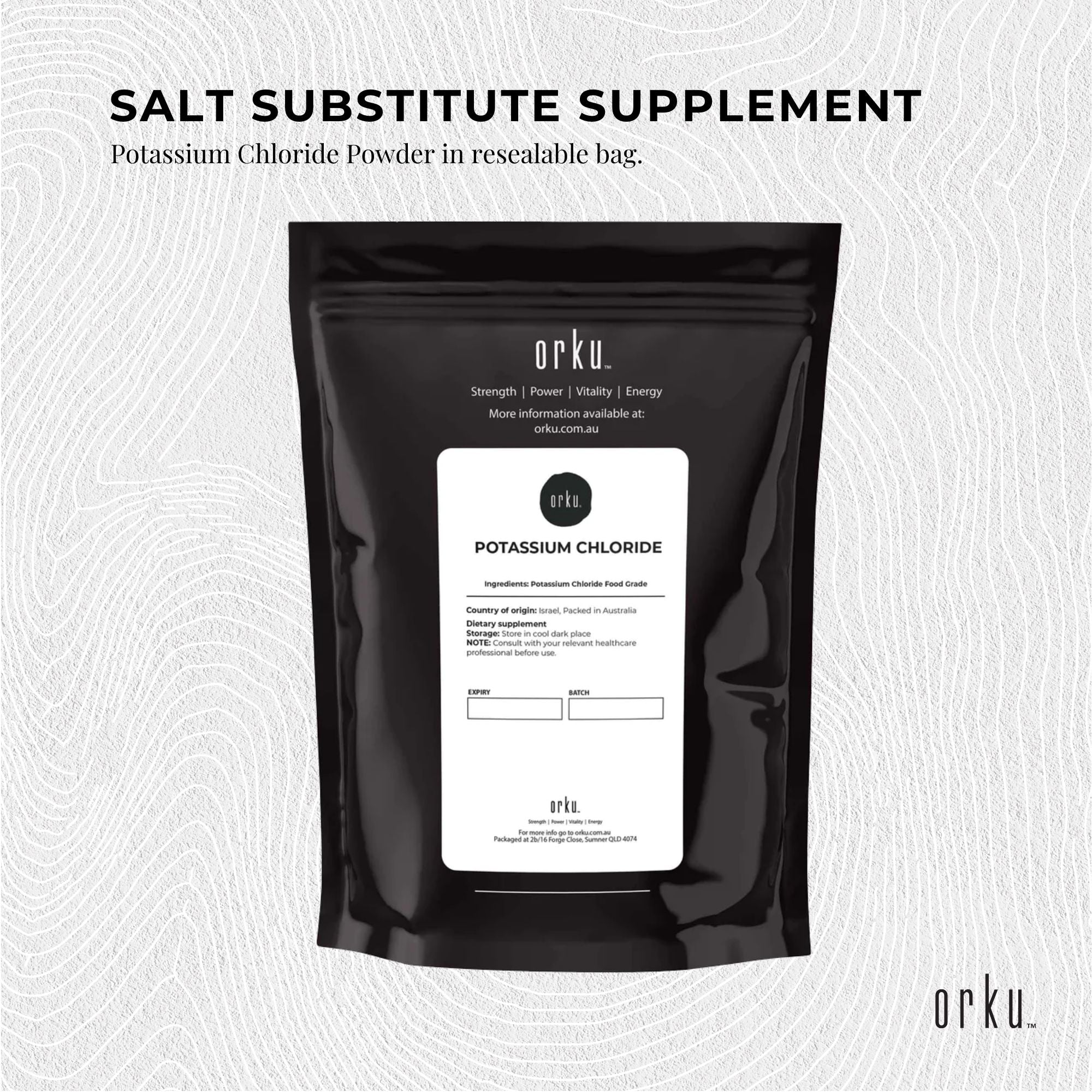 400g Potassium Chloride Powder - Pure E508 Food Grade Salt Substitute Supplement-3