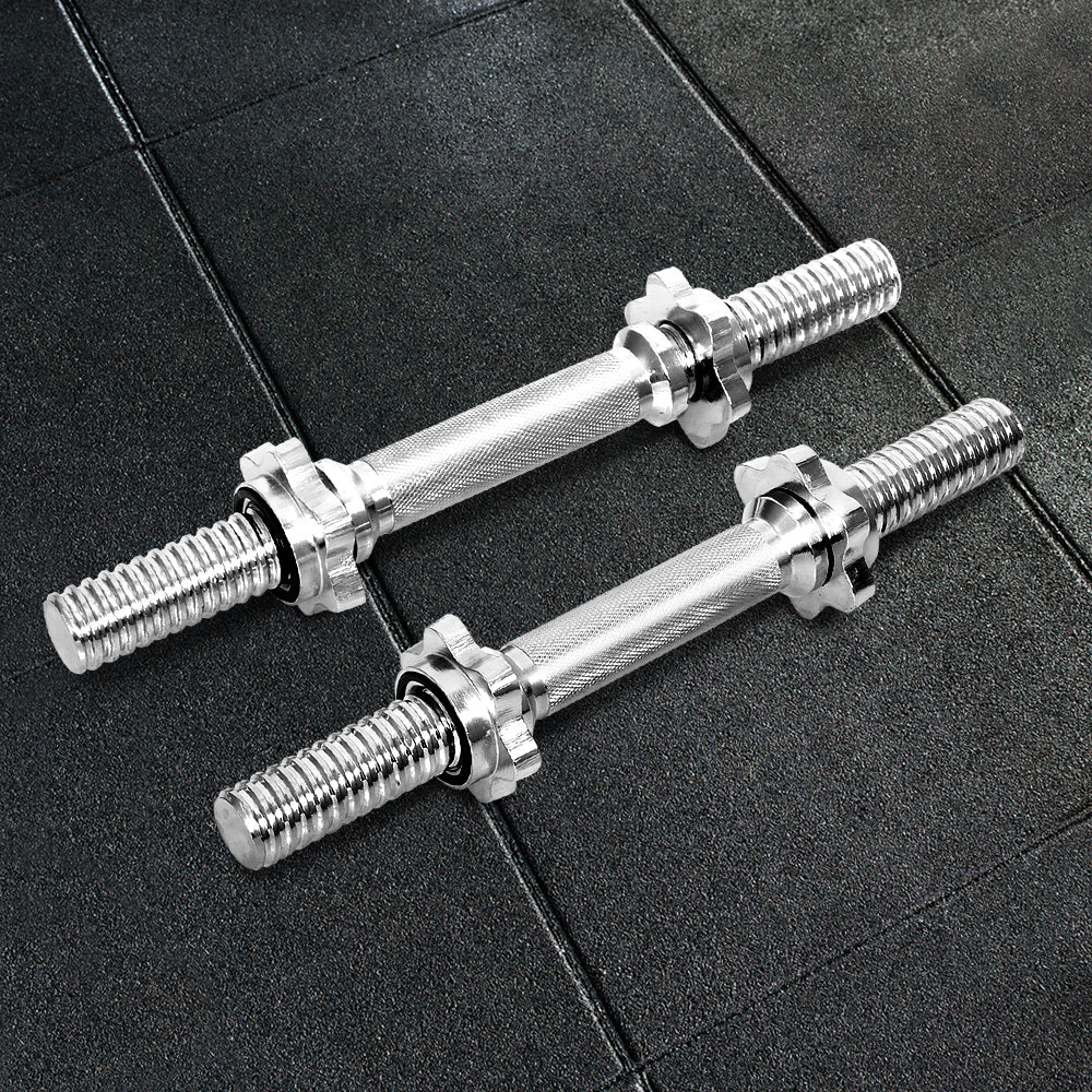 45cm Dumbbell Bar Solid Steel Pair Gym Home Exercise Fitness 150KG Capacity-7