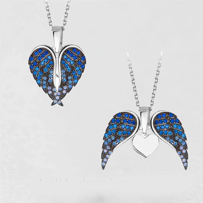 Women's Heart Shaped Angel Wing Necklace