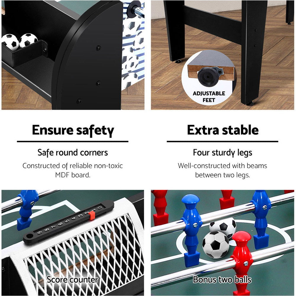 4FT Soccer Table Foosball Football Game Home Party Pub Size Kids Adult Toy Gift-5