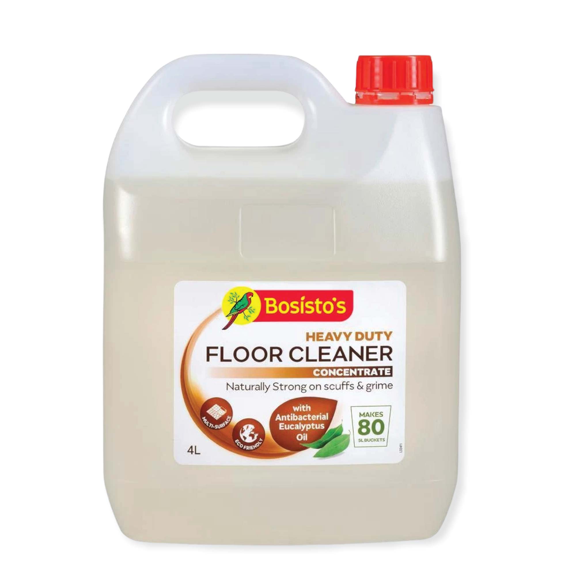 4L Floor Cleaner Concentrate Bosistos Heavy Duty Surface Cleaning Eucalyptus Oil-0