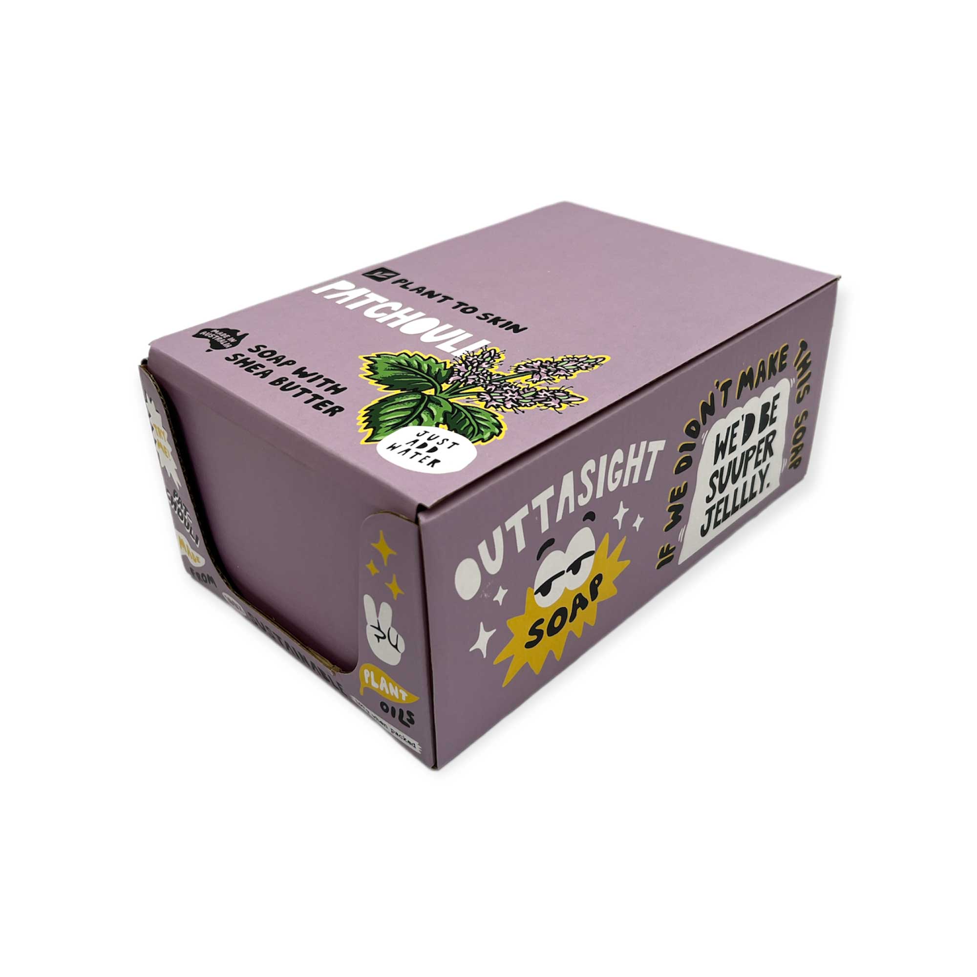 4x 100g Plant Oil Soap Patchouli Scented - Pure Natural Vegetable Bar-1