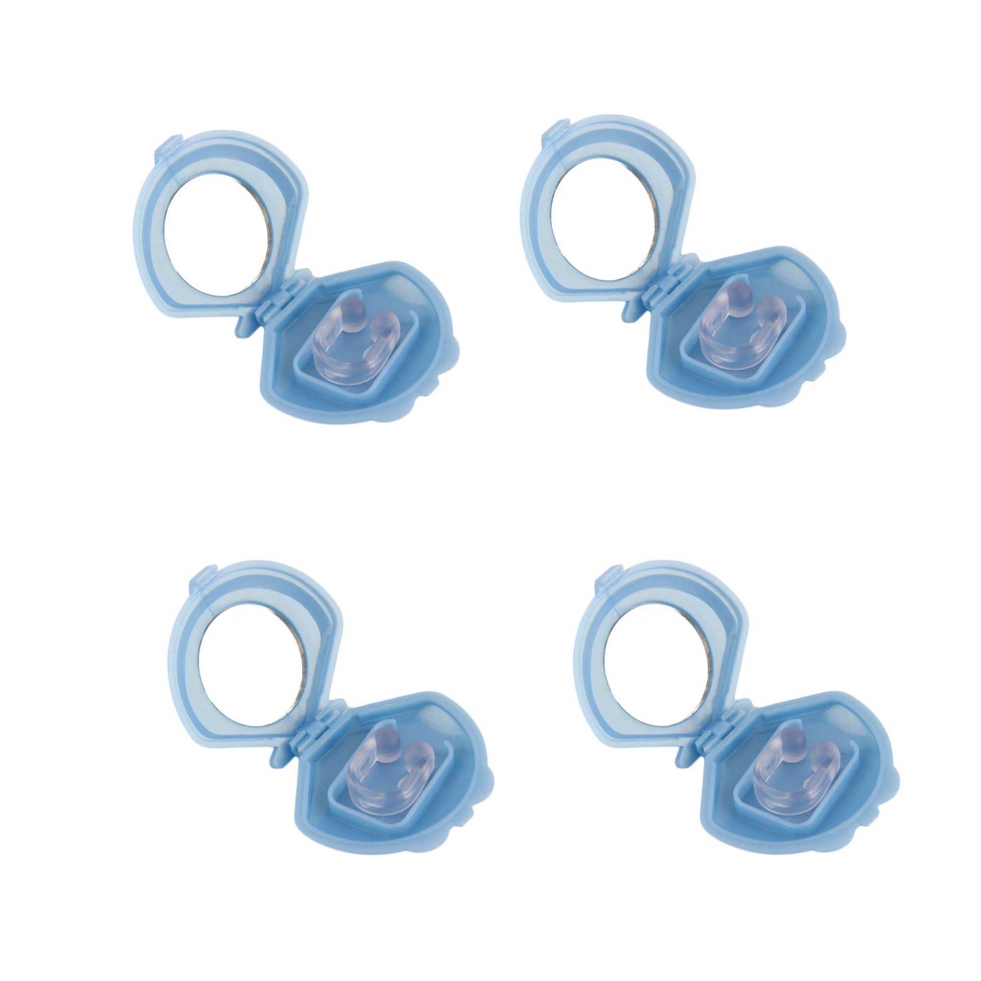 4x Anti Snoring Aid Nose Clips - Silicone Sleeping and Breathing Device-0
