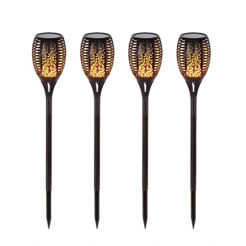 4x Solar Garden LED Torch Outdoor Flame Dancing Flickering Light Tiki Auto Lamp-0