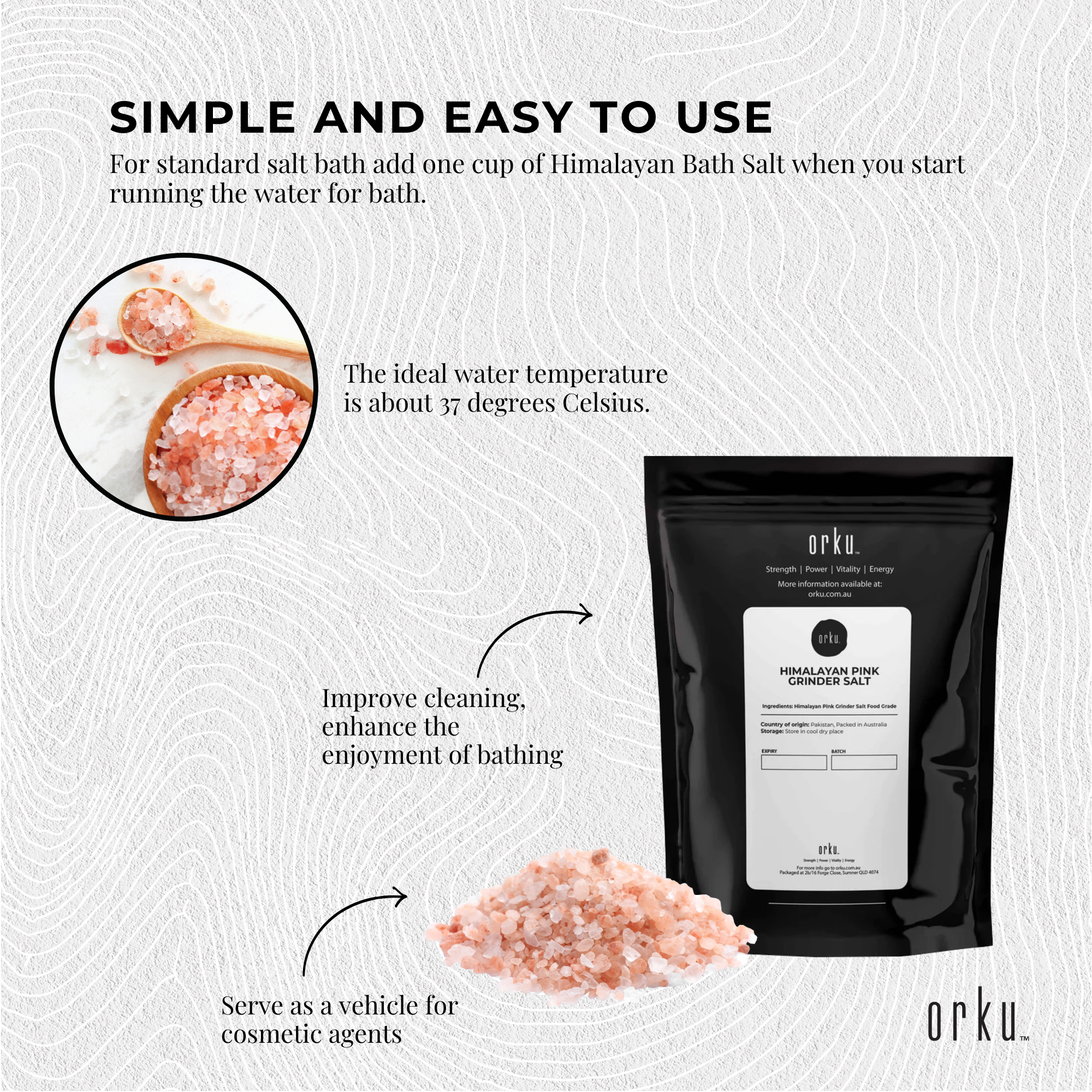 500g Pink Himalayan Bath Salts - Natural Crystal Rocks - Spa Therapy Body Scrub-6