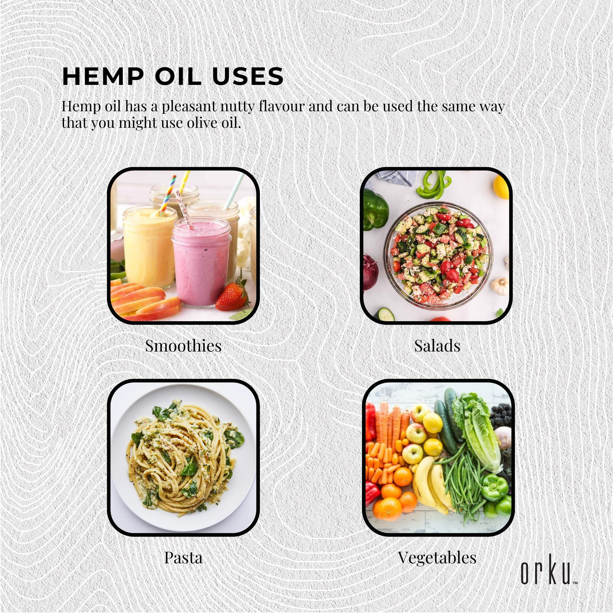 500ml Organic Hemp Seed Oil - Cold Pressed Food Grade Healthy Oils Foods-5