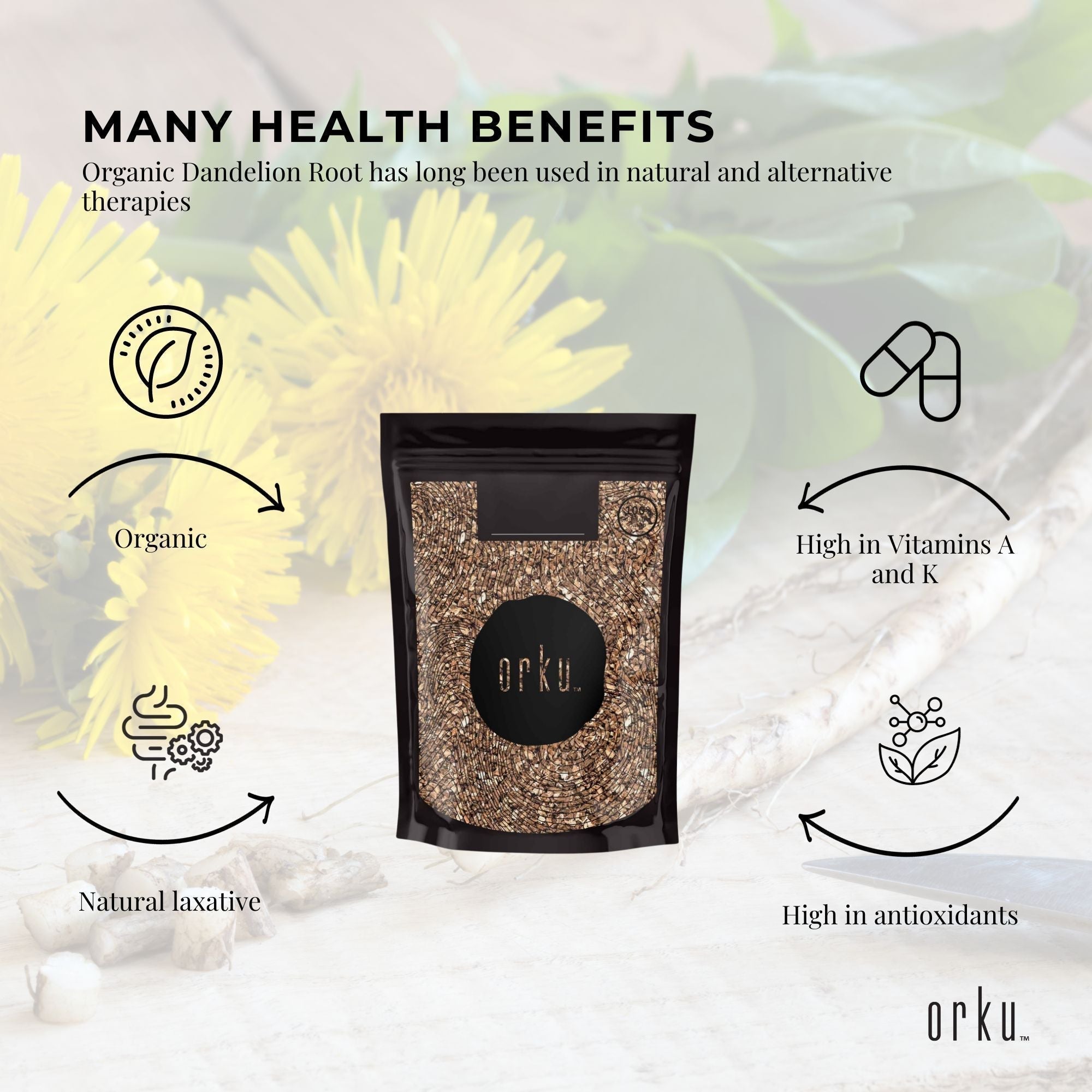 50g Organic Dandelion Root - Dried Raw Herbal Tea Supplement-4