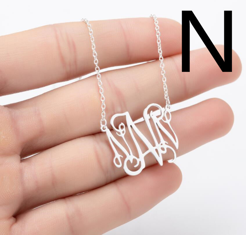 Letter Pendant British Stainless Steel Clavicle Chain