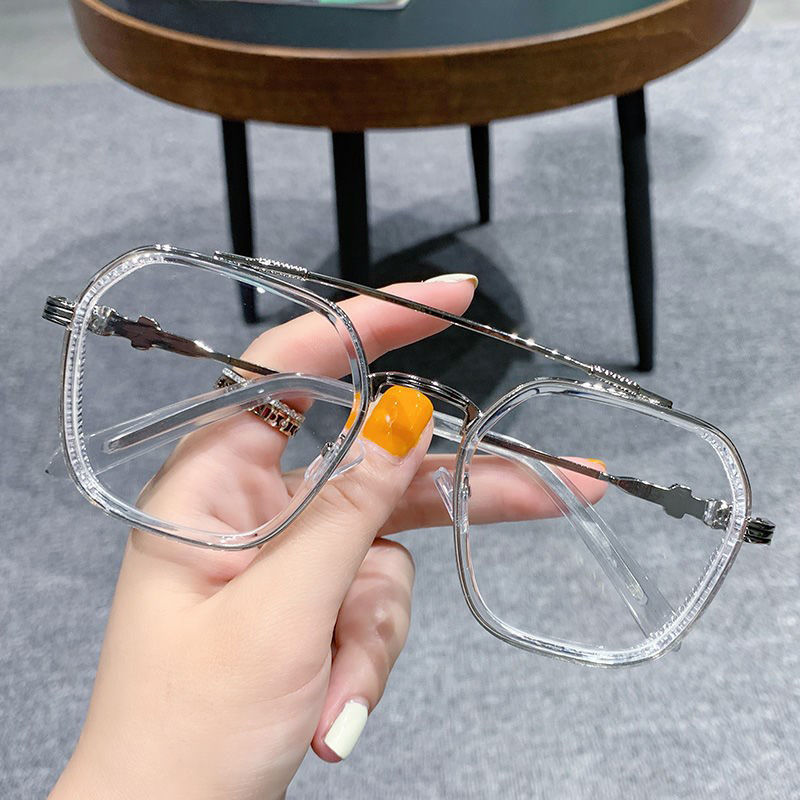 Retro Anti-blue Light Double Beam Optical Glasses