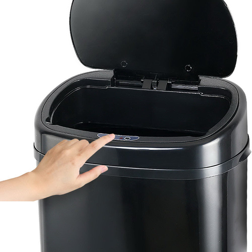 58L Motion Sensor Rubbish Bin - Black-4