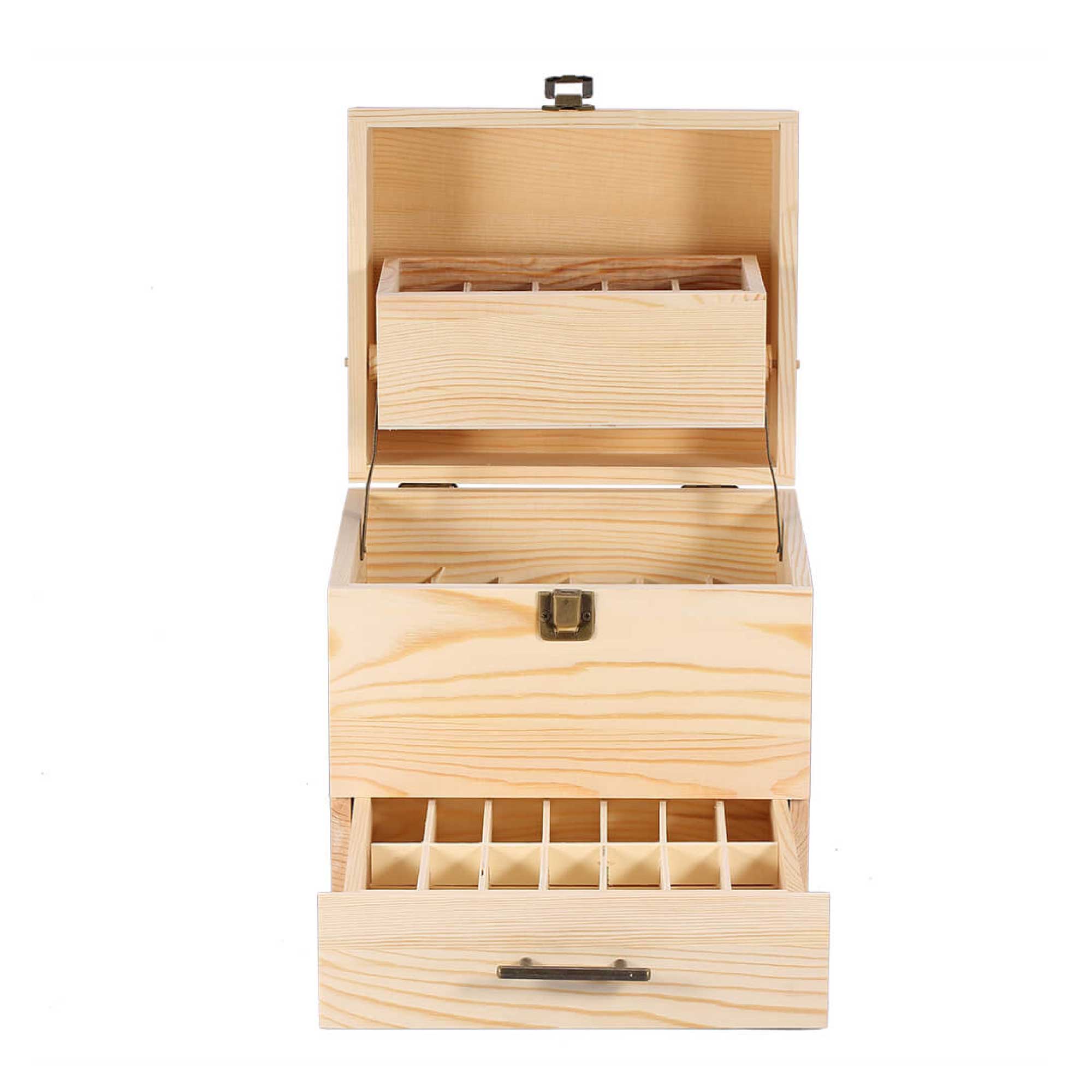 59 Slots Essential Oils Storage Box - Wooden 3-Tier Bottle Holder-5