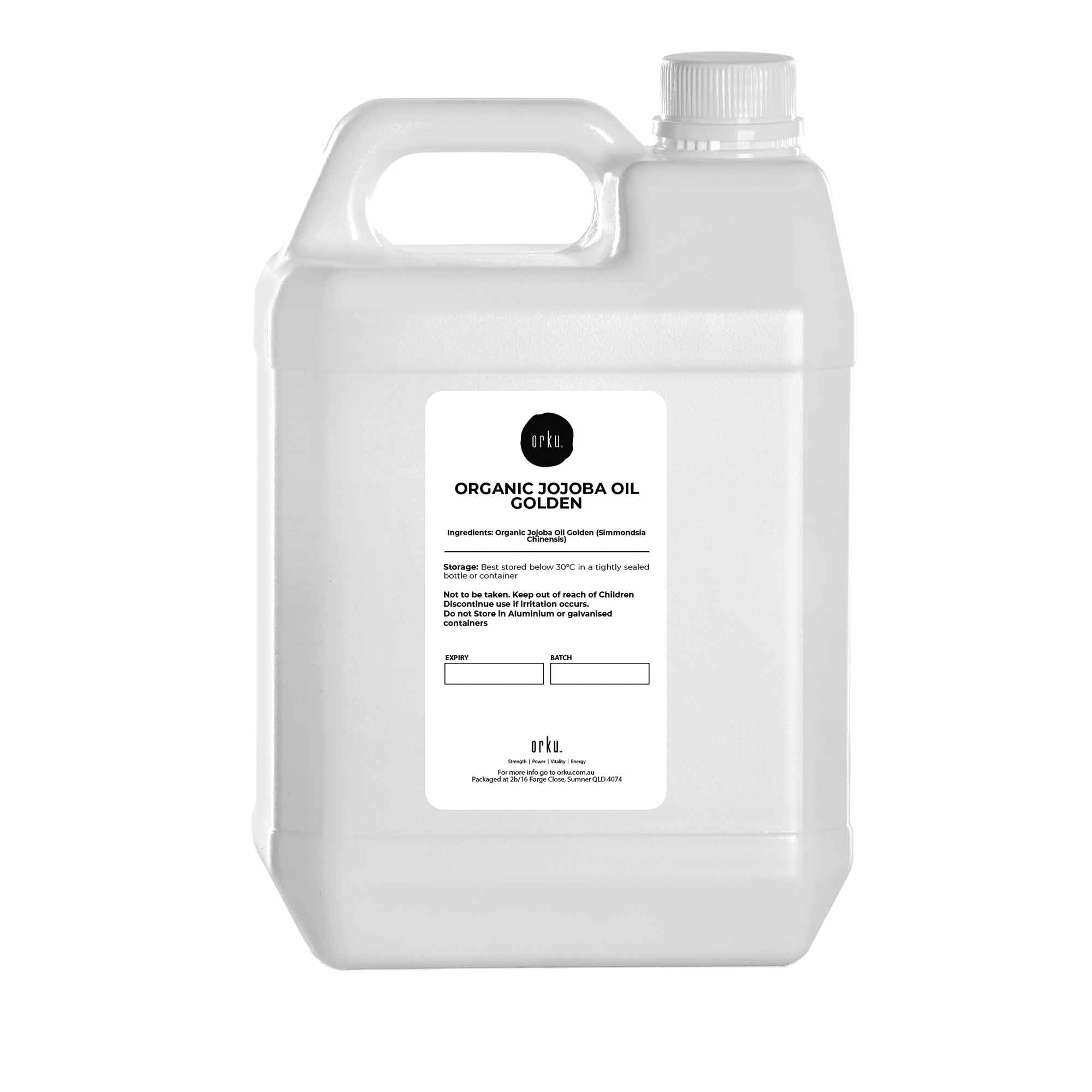 5L Organic Jojoba Oil - Golden Pure Cold Pressed Seed For Hair Skin Nails-0