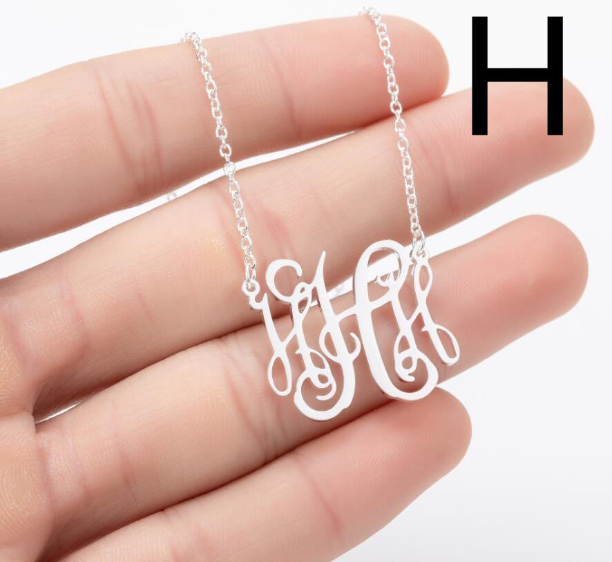 Letter Pendant British Stainless Steel Clavicle Chain