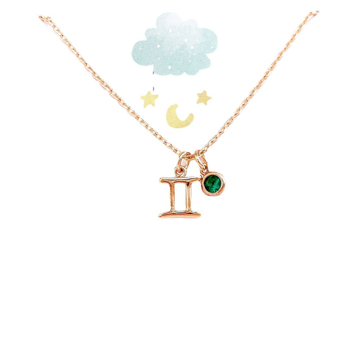 Symbol Letter Image Colored Diamond Necklace Pendant