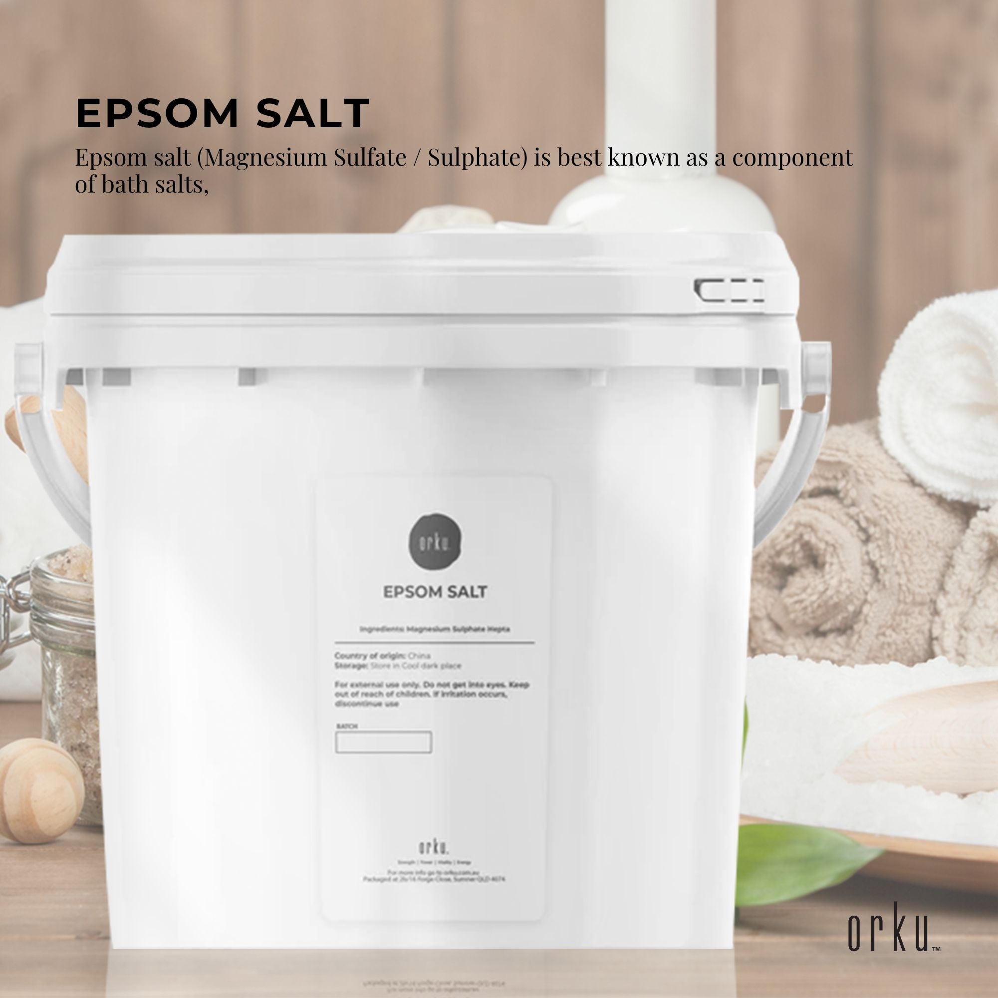 5kg Epsom Salt Tub - Magnesium Sulphate For Bath Skin Body Skin Care-2