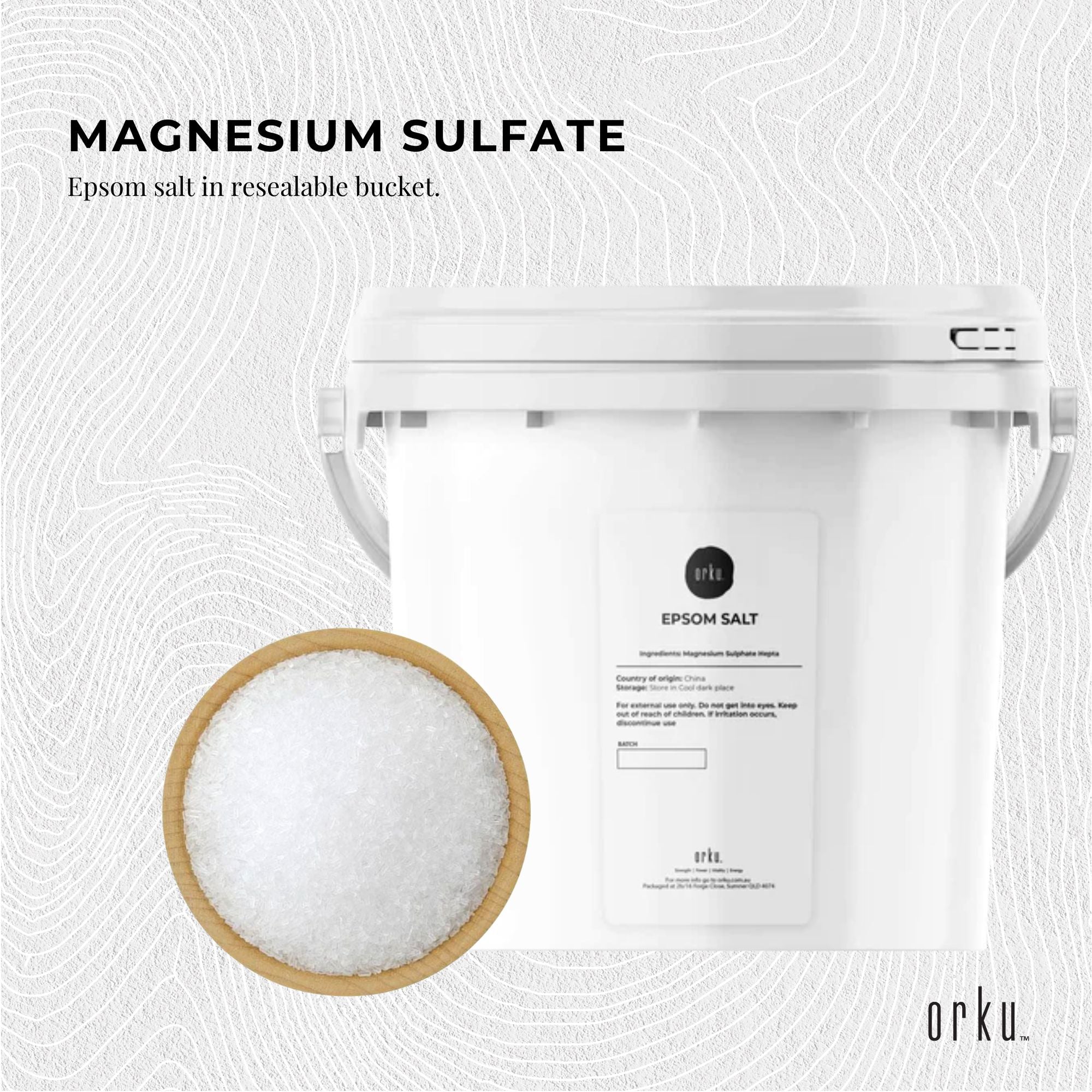 5kg Epsom Salt Tub - Magnesium Sulphate For Bath Skin Body Skin Care-3