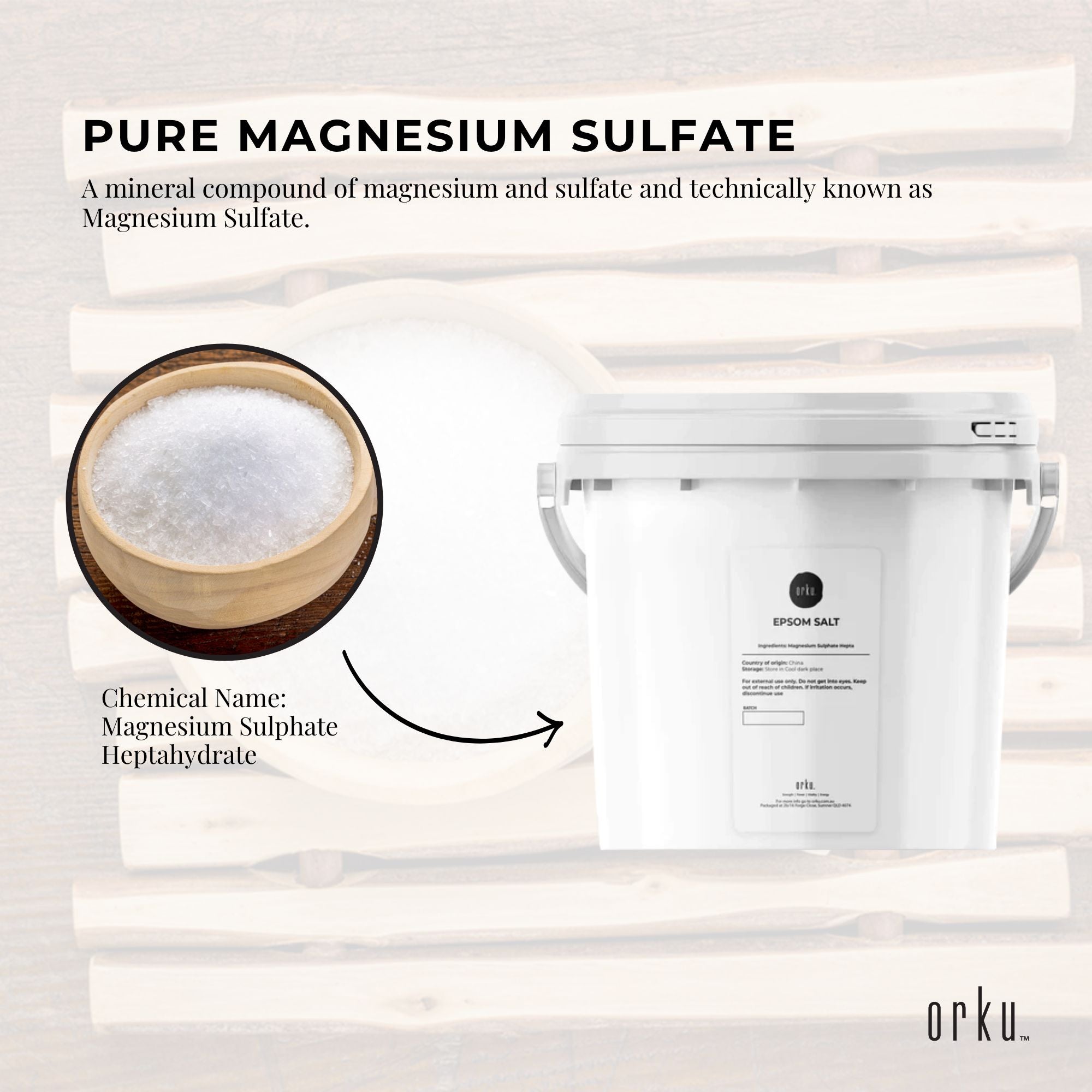 5kg Epsom Salt Tub - Magnesium Sulphate For Bath Skin Body Skin Care-4