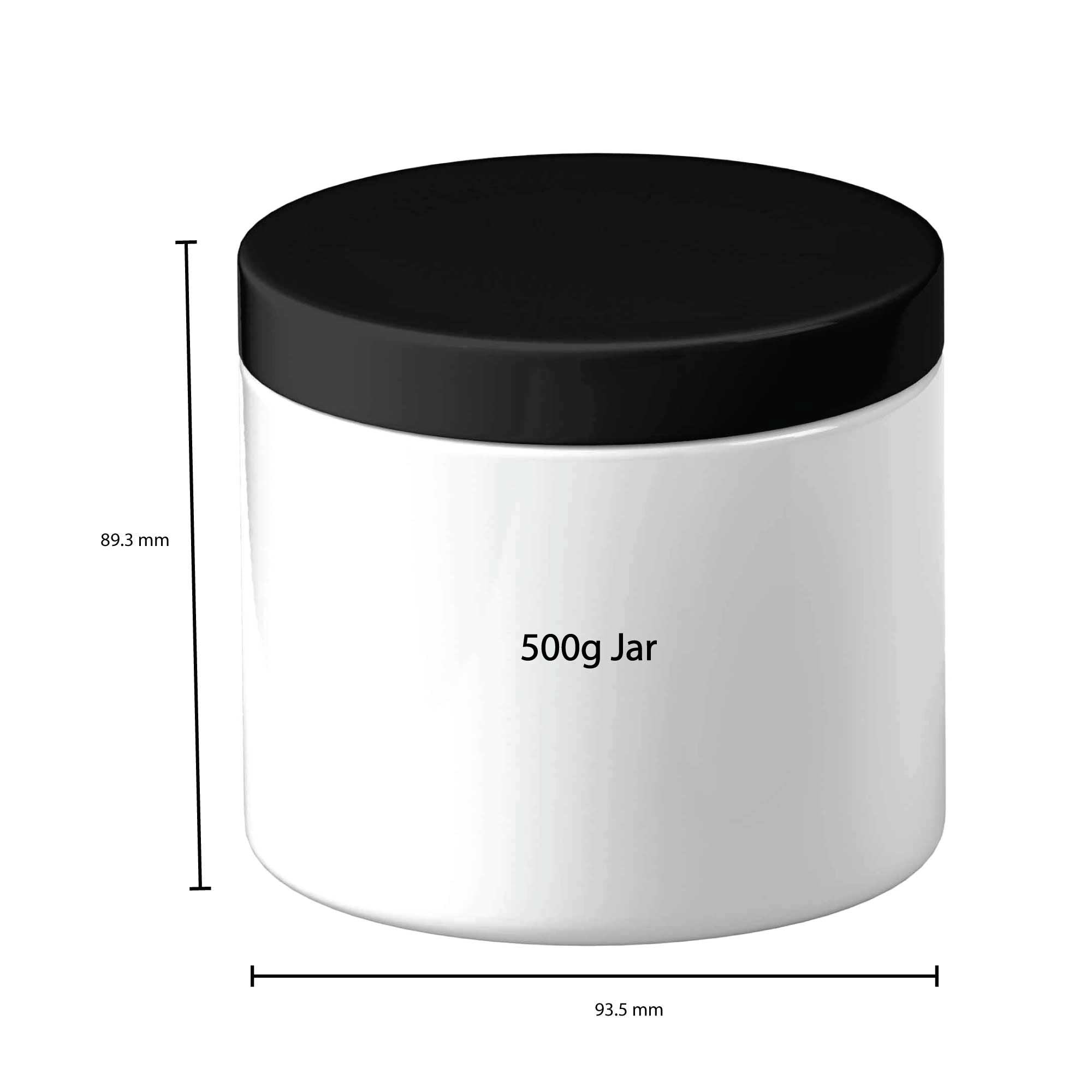 5x Plastic Cosmetic Jar + Lids - 100g 200g 250g 500g 600g Empty White Container-3