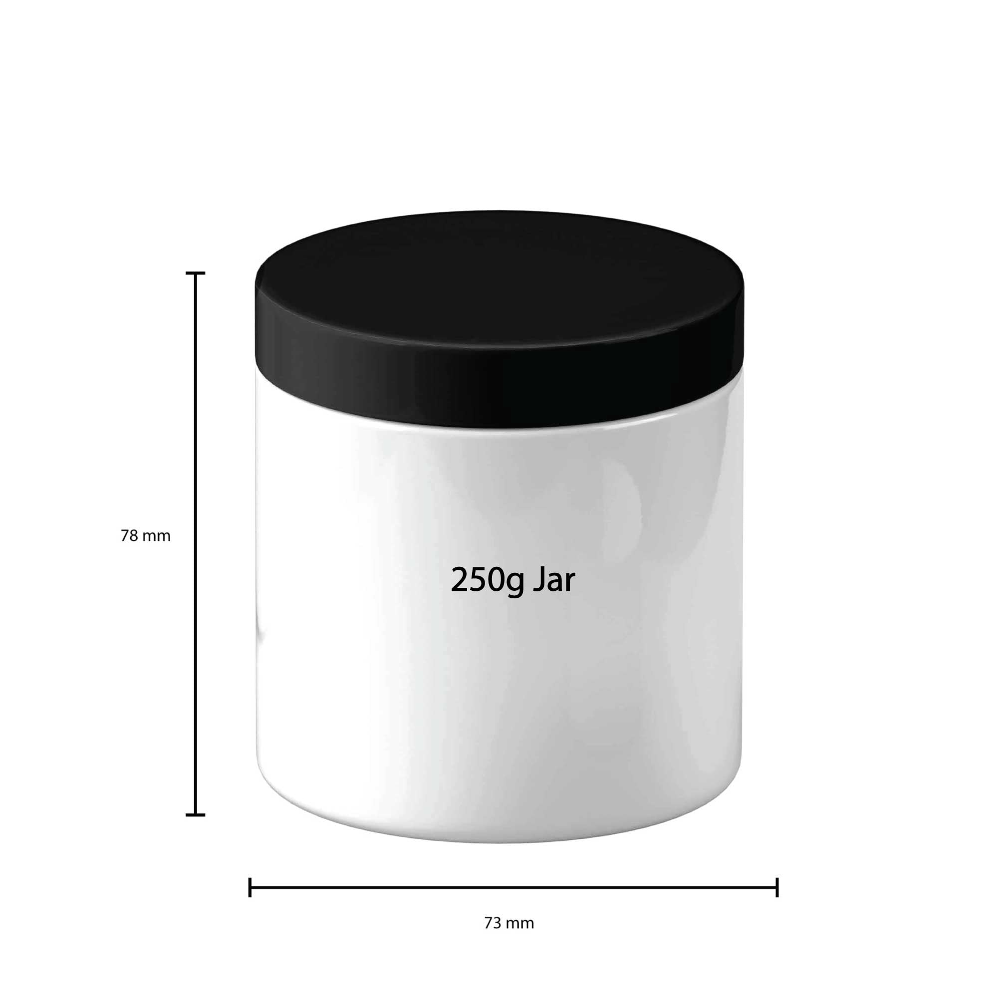 5x Plastic Cosmetic Jar + Lids - 100g 200g 250g 500g 600g Empty White Container-4