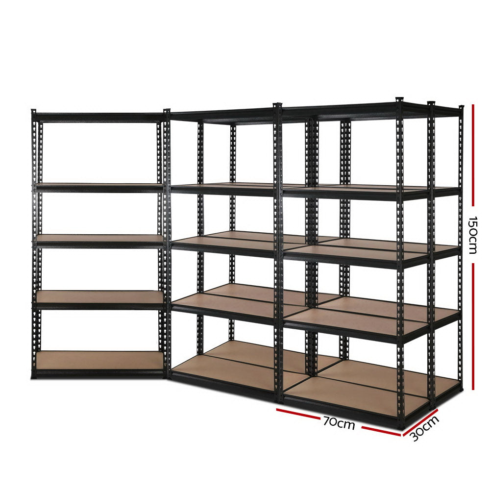 5x1.5M Warehouse Shelving Racking Storage Garage Steel Metal Shelves Rack-1