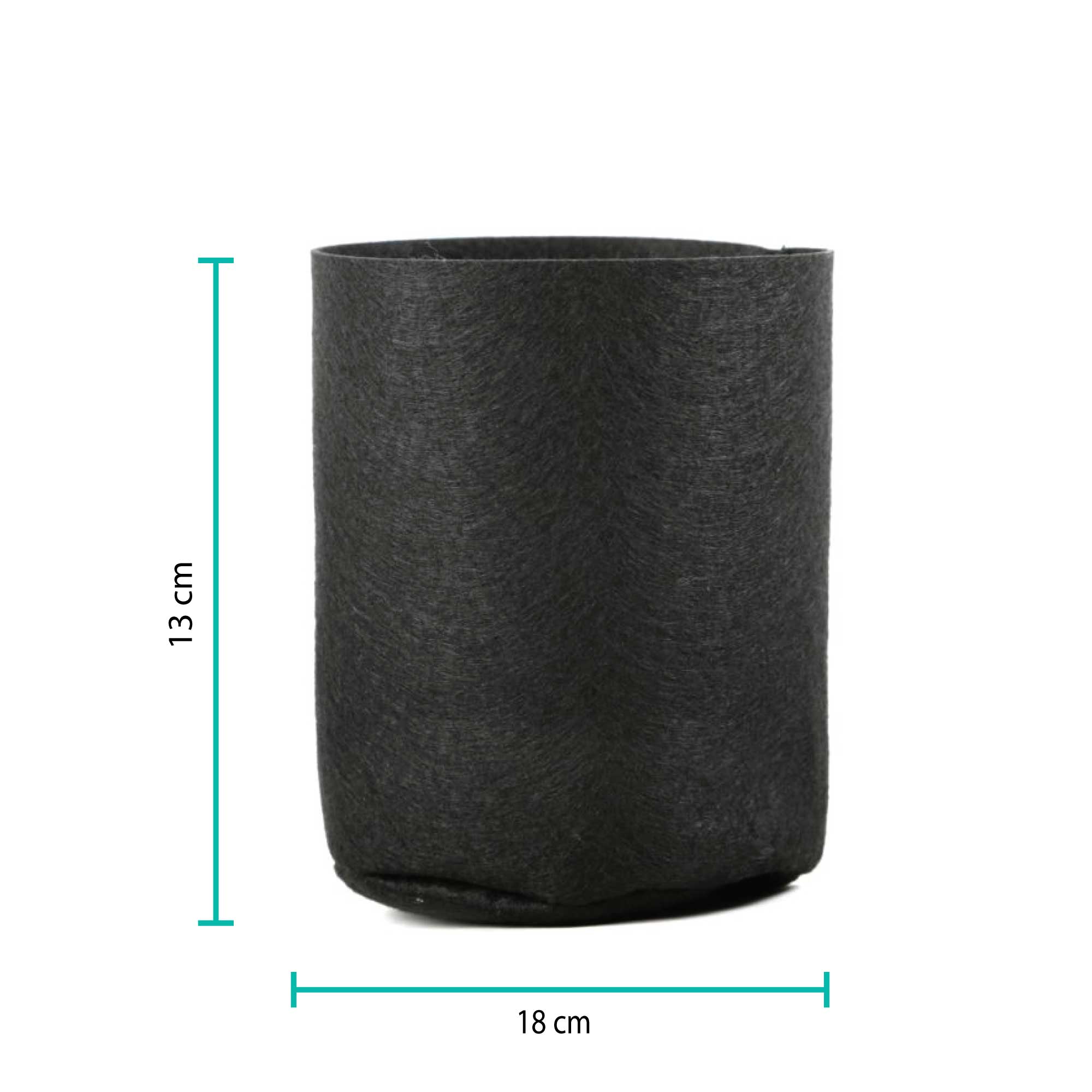 6 Pck 1 Gallon Fabric Flower Pots 3.8L Garden Planter Bags Black Felt Root Pouch-1