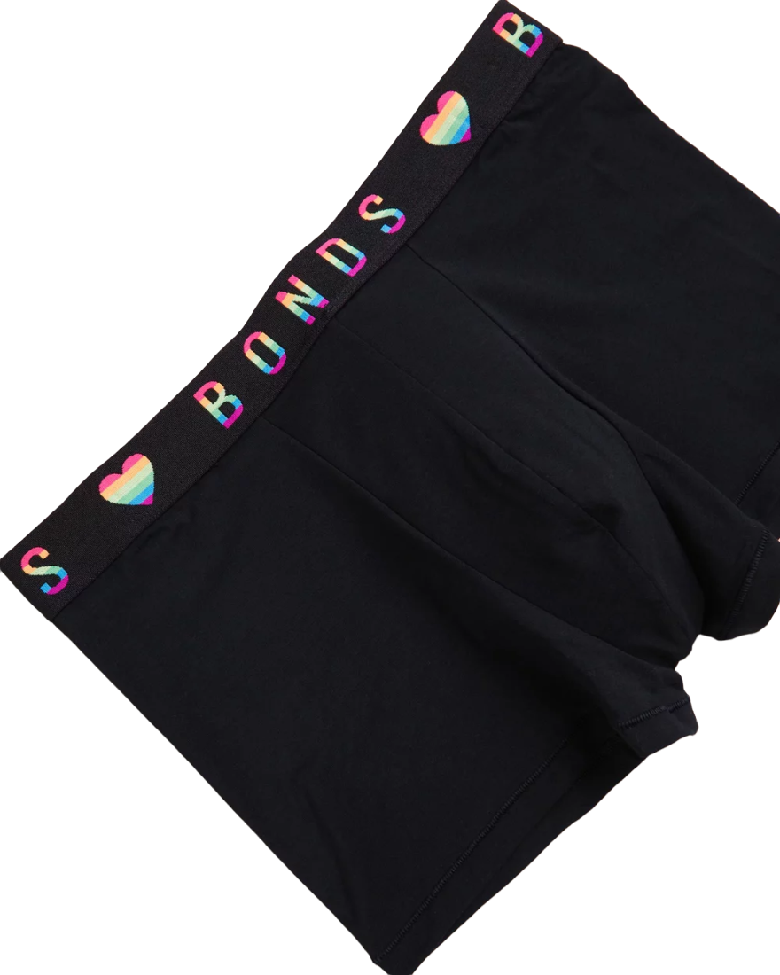 6 x Bonds Mens Guyfront Pride Trunk Underwear Undies Black-2