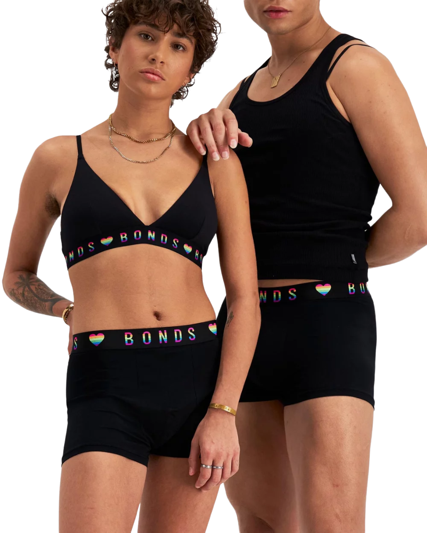 6 x Bonds Mens Guyfront Pride Trunk Underwear Undies Black-3
