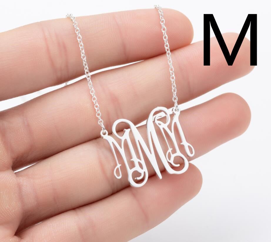 Letter Pendant British Stainless Steel Clavicle Chain