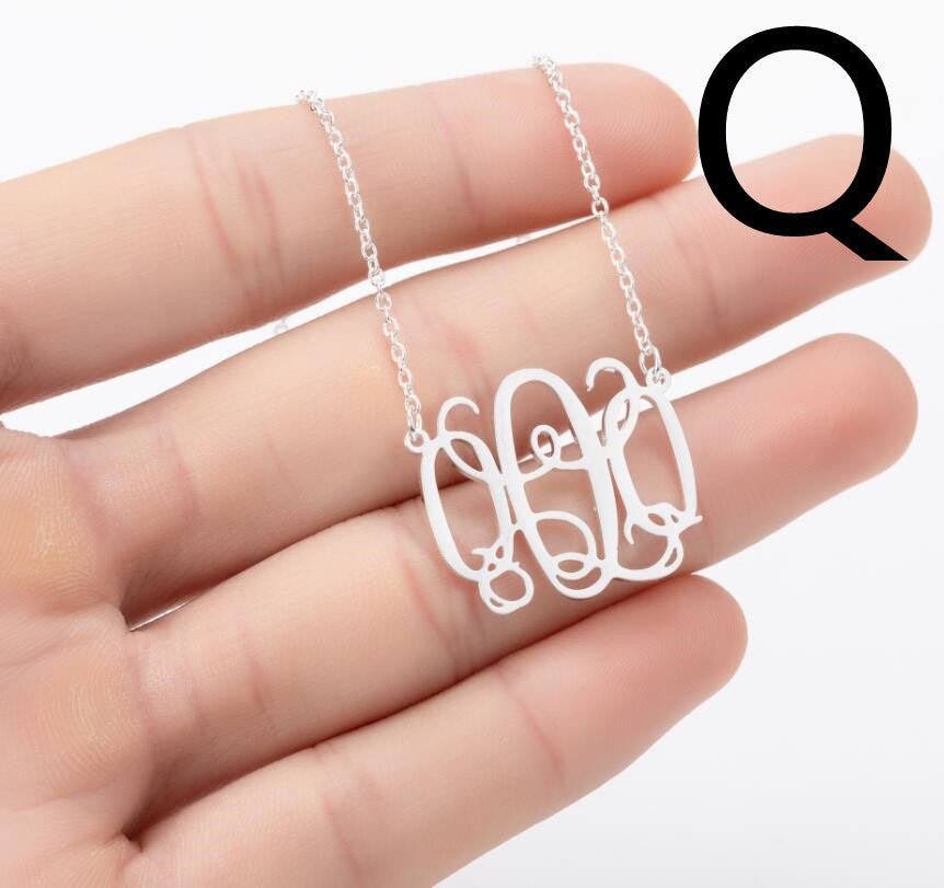 Letter Pendant British Stainless Steel Clavicle Chain