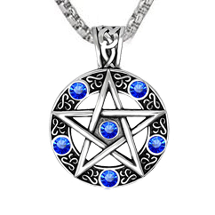 Ocean Heart Blue Diamond Crystal Pendant