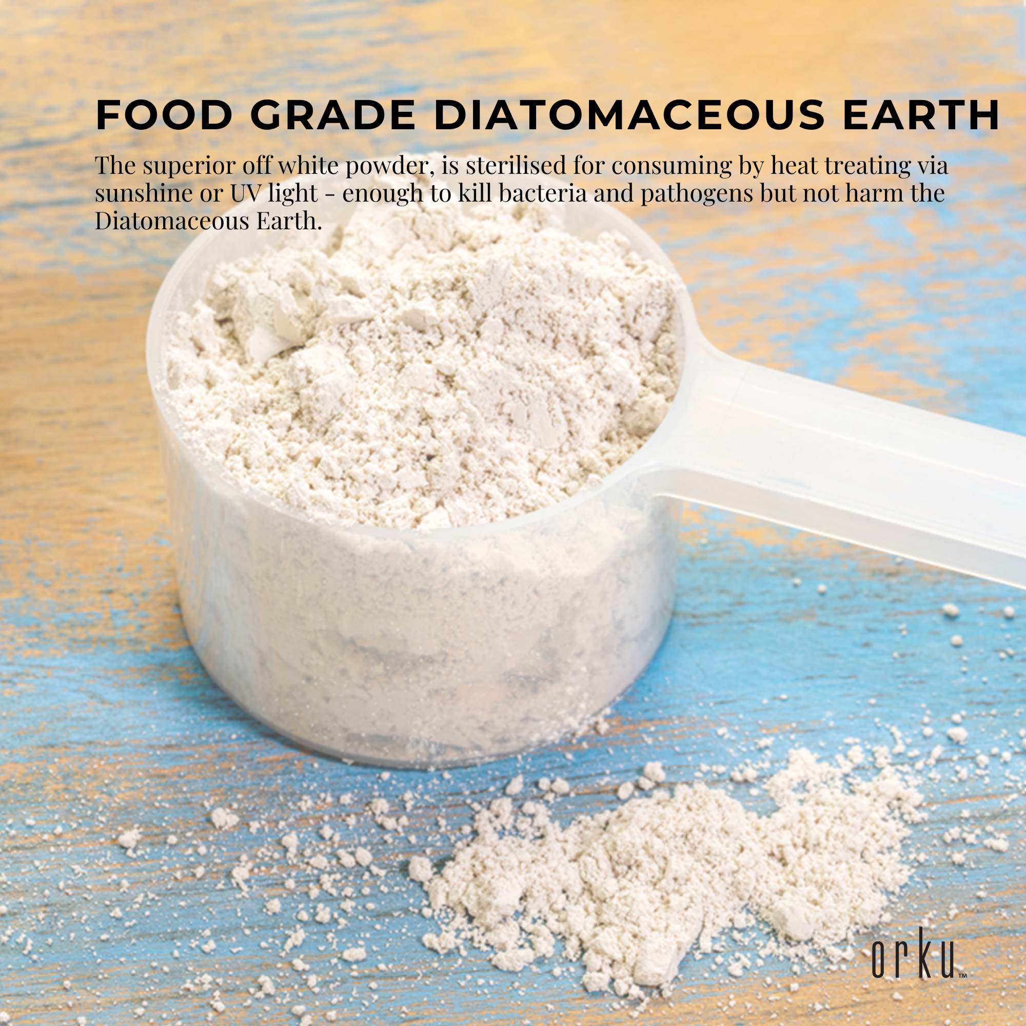 300g Organic Fine Diatomaceous Earth Tub - Food Grade Fossil Shell Flour Powder-5