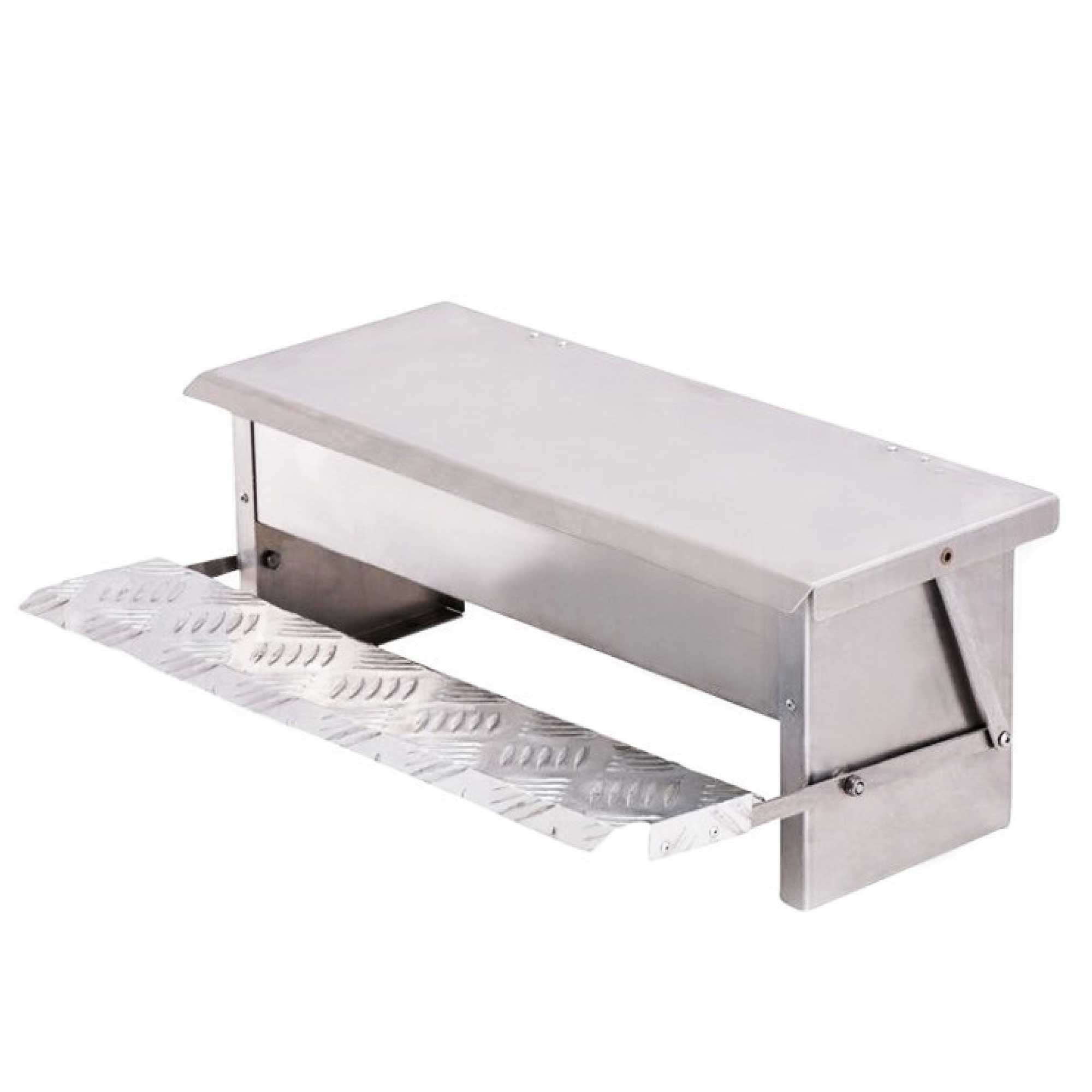 6.5L Automatic Chook Chicken Feeder Poultry Auto Treadle Aluminium Metal Coop-1