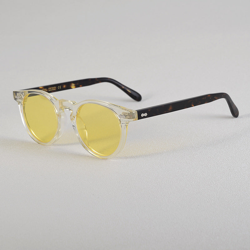 Young American Retro Handmade Glasses Oval Frame Plate