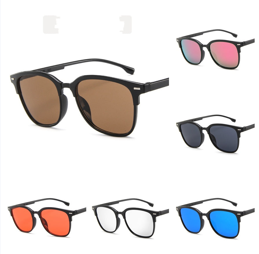 Temperament Simple Retro Couple Square Wild Glasses