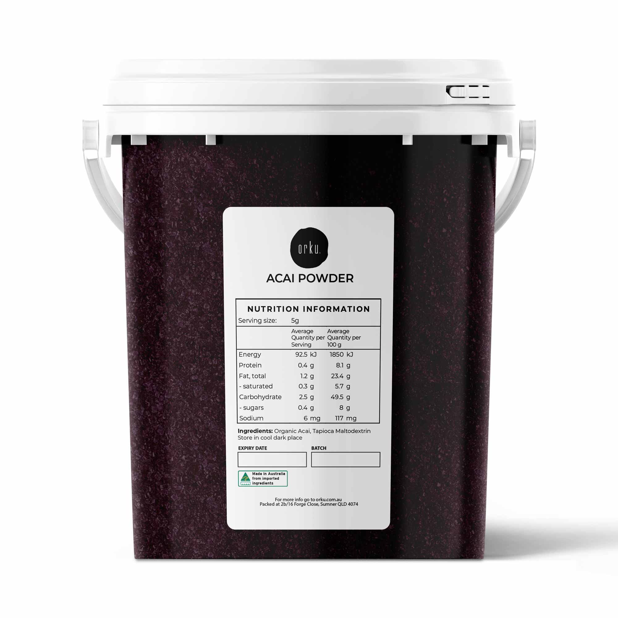 700g Acai Powder Bucket 100% Organic - Pure Superfood Amazon Berries-0