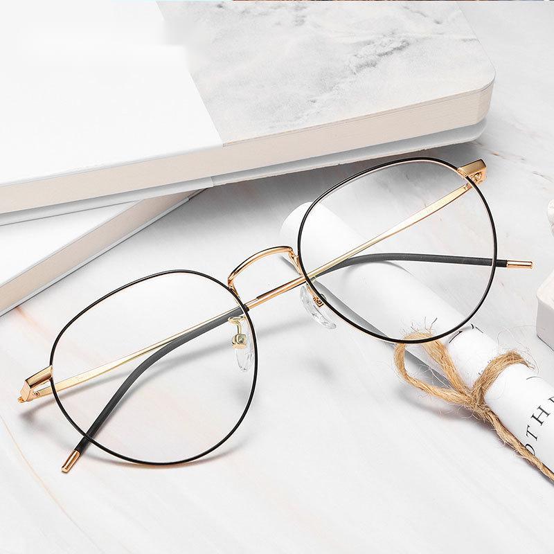 Anti-blue glasses literary retro frame glasses