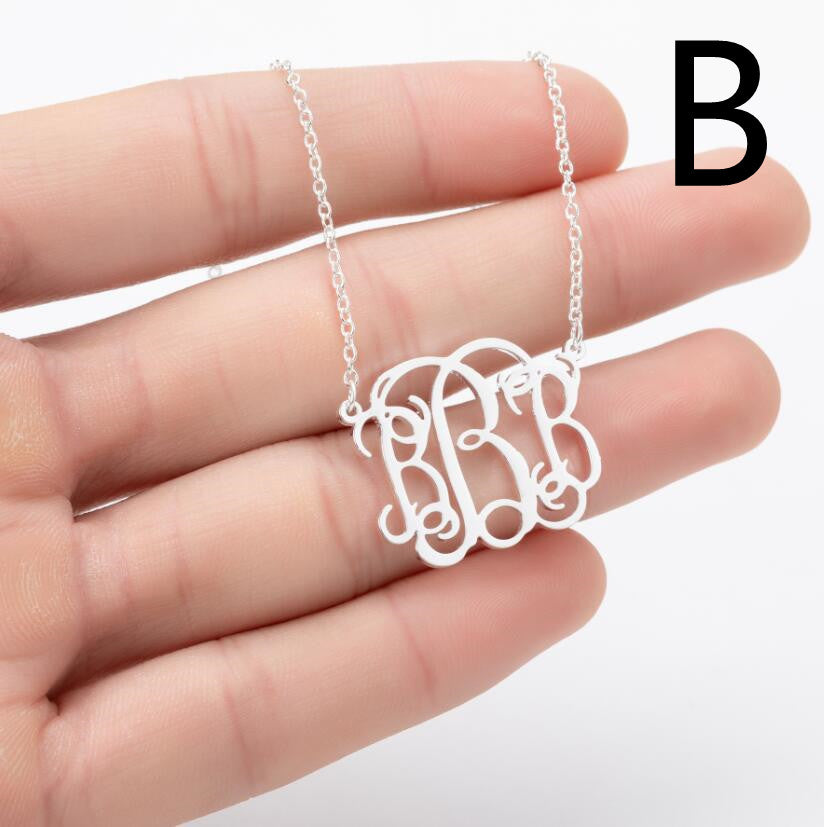 Letter Pendant British Stainless Steel Clavicle Chain