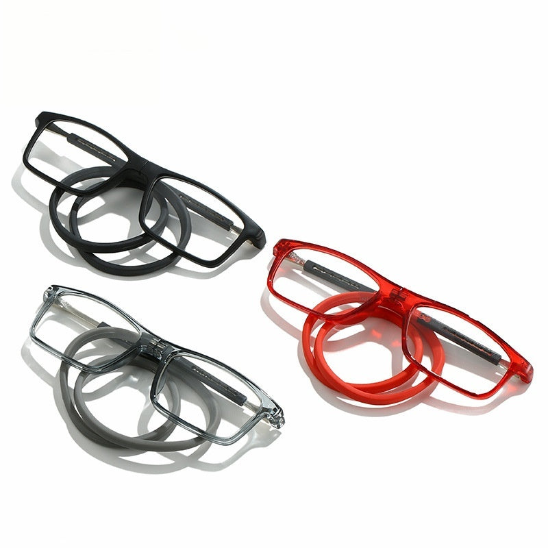 Men's And Women's Portable Halter Magnetic Reading Glasses