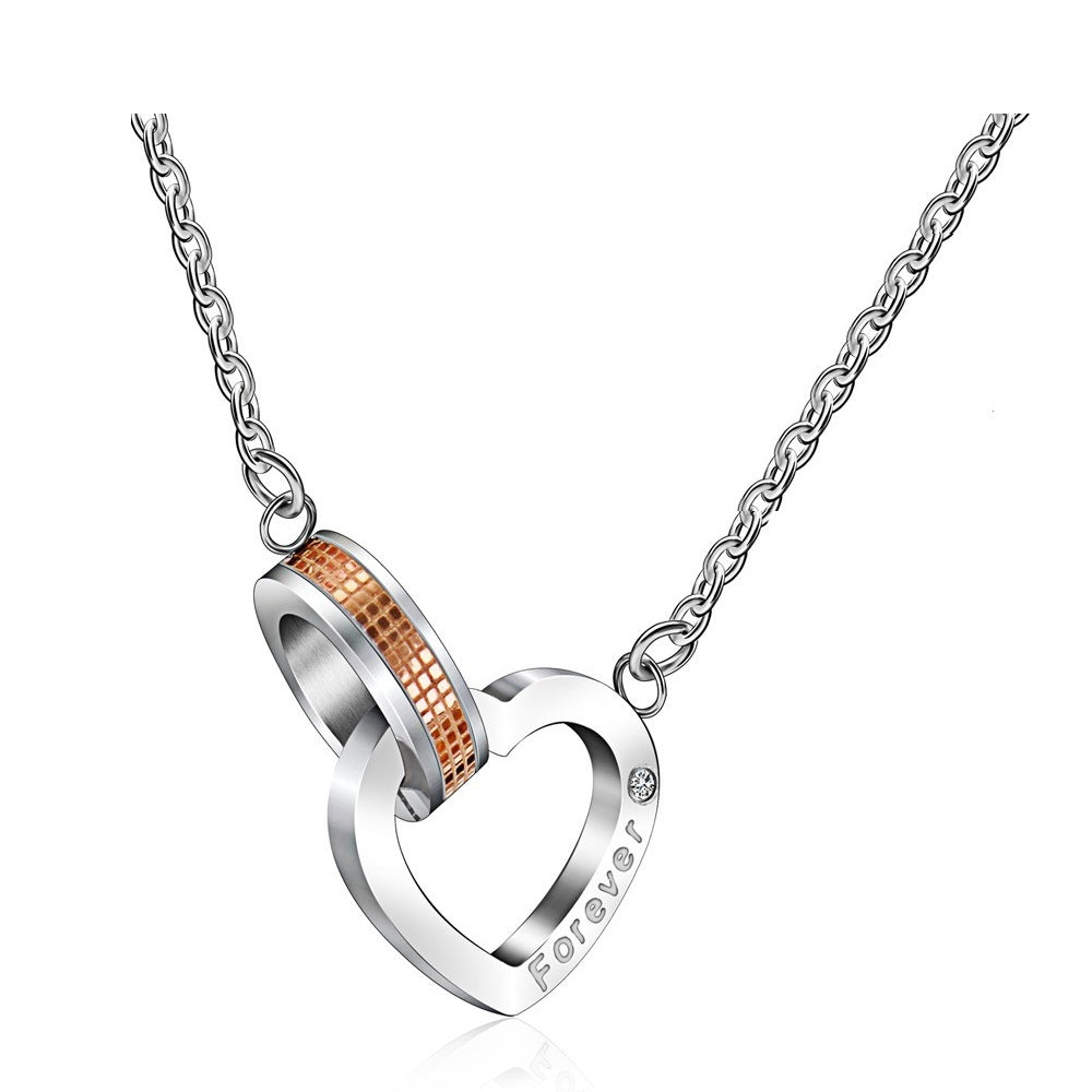 Heart and square necklace pendant
