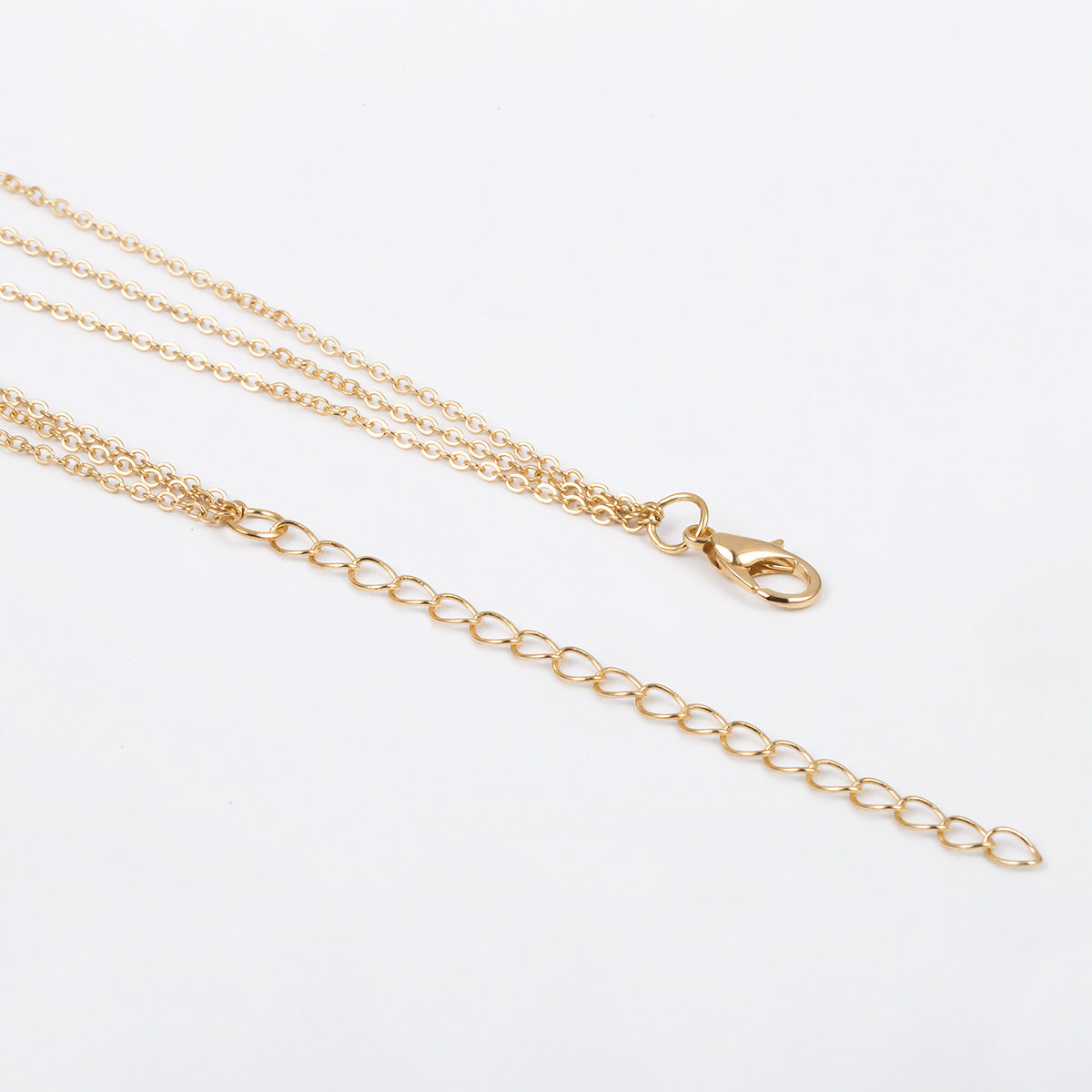 C-shaped letter multi-layer geometric necklace