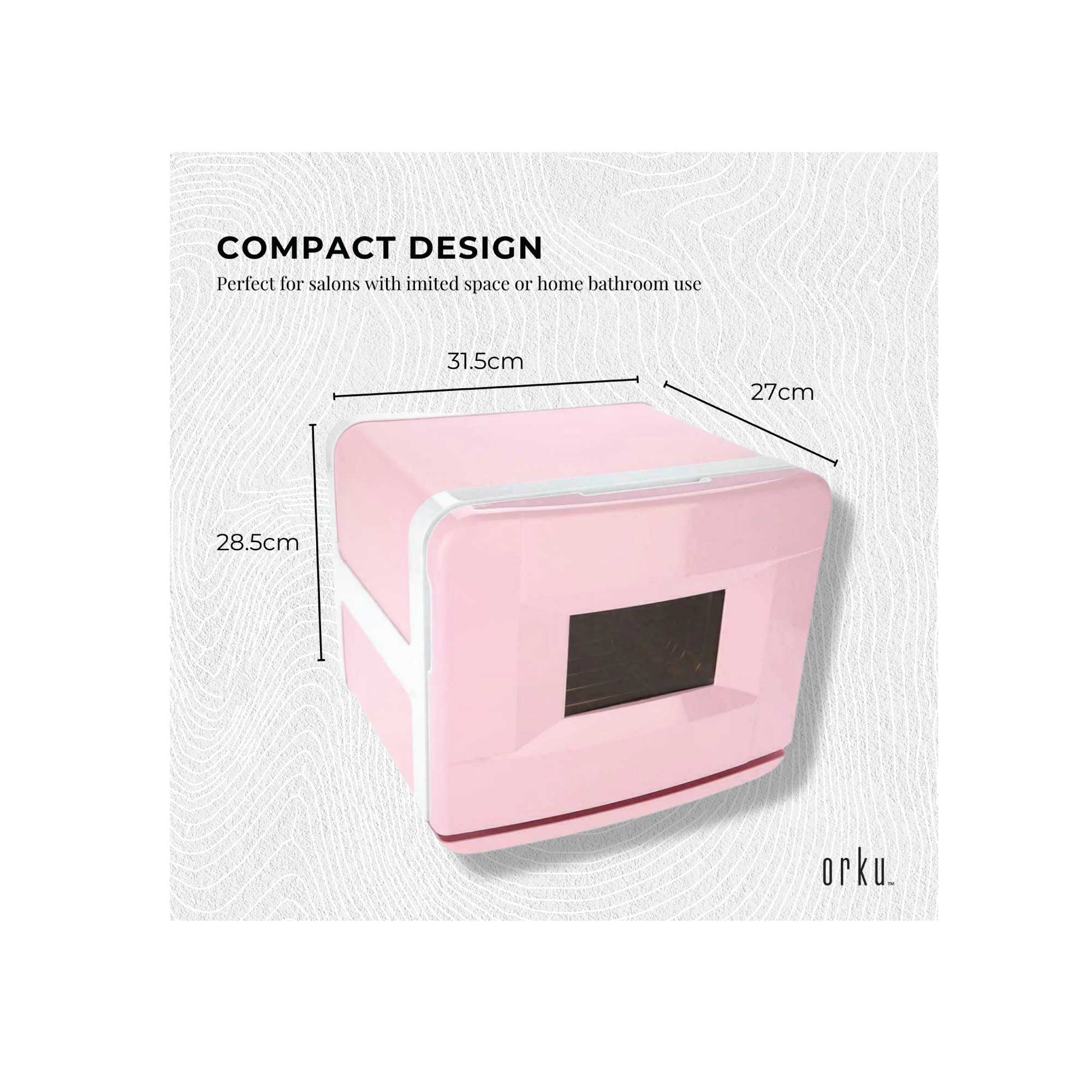 8L Pink Electric Towel Warmer UV Steriliser Cabinet Small Hot Heater Sanitiser-3