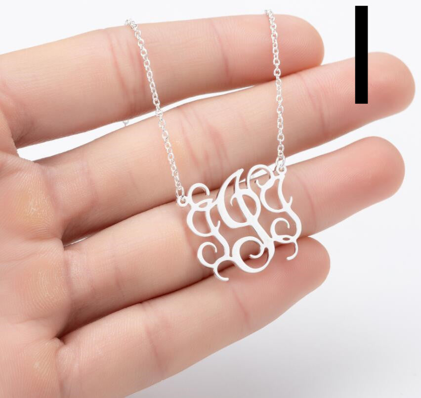 Letter Pendant British Stainless Steel Clavicle Chain