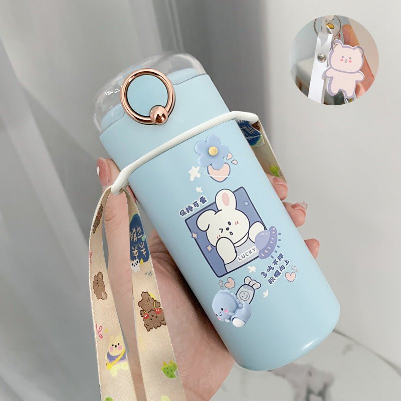Water Bottle  Cup Female Cute Girl Bottle With Straw High Value