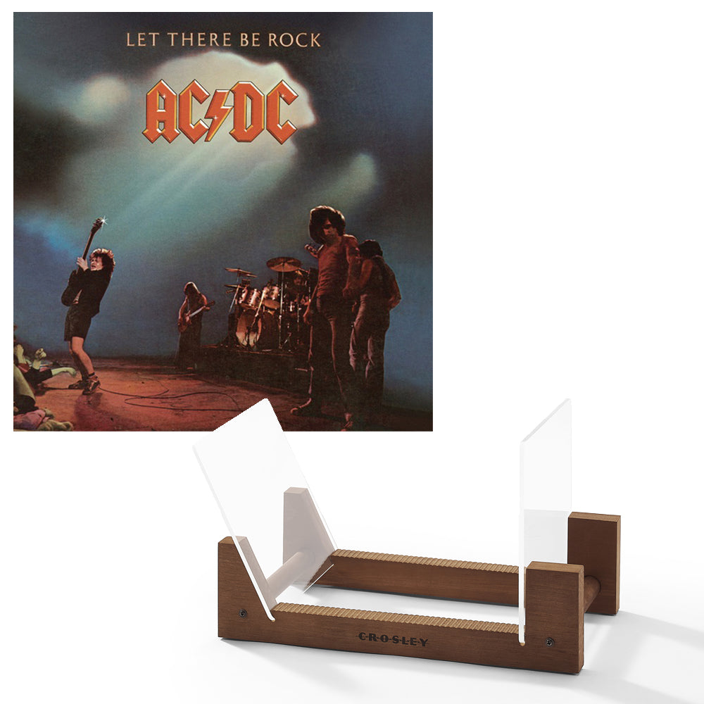 Ac/Dc Let There Be Rock Vinyl Album & Crosley Record Storage Display Stand-0