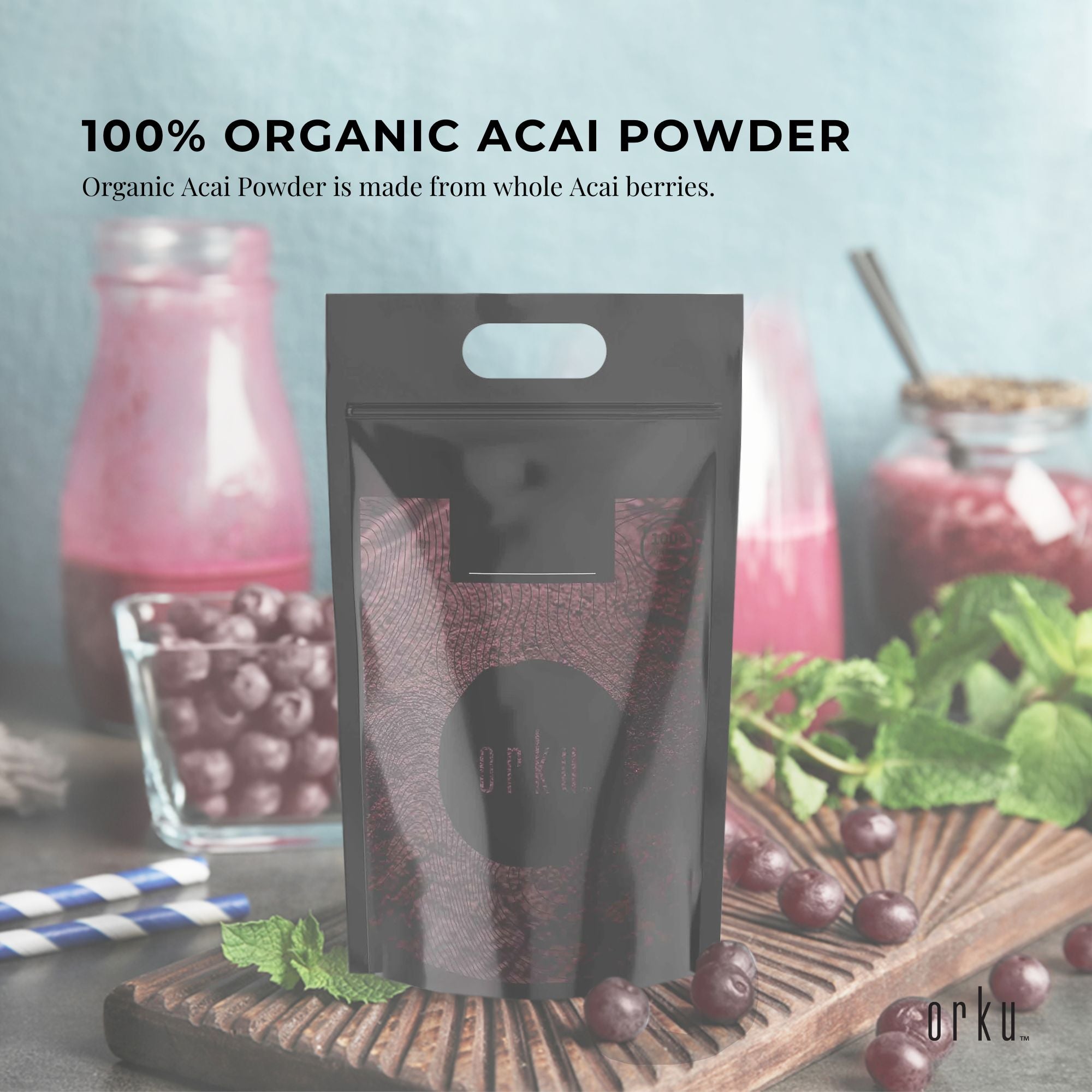 Acai Powder 100% Organic - Pure Superfood Amazon Berries - Bulk-3