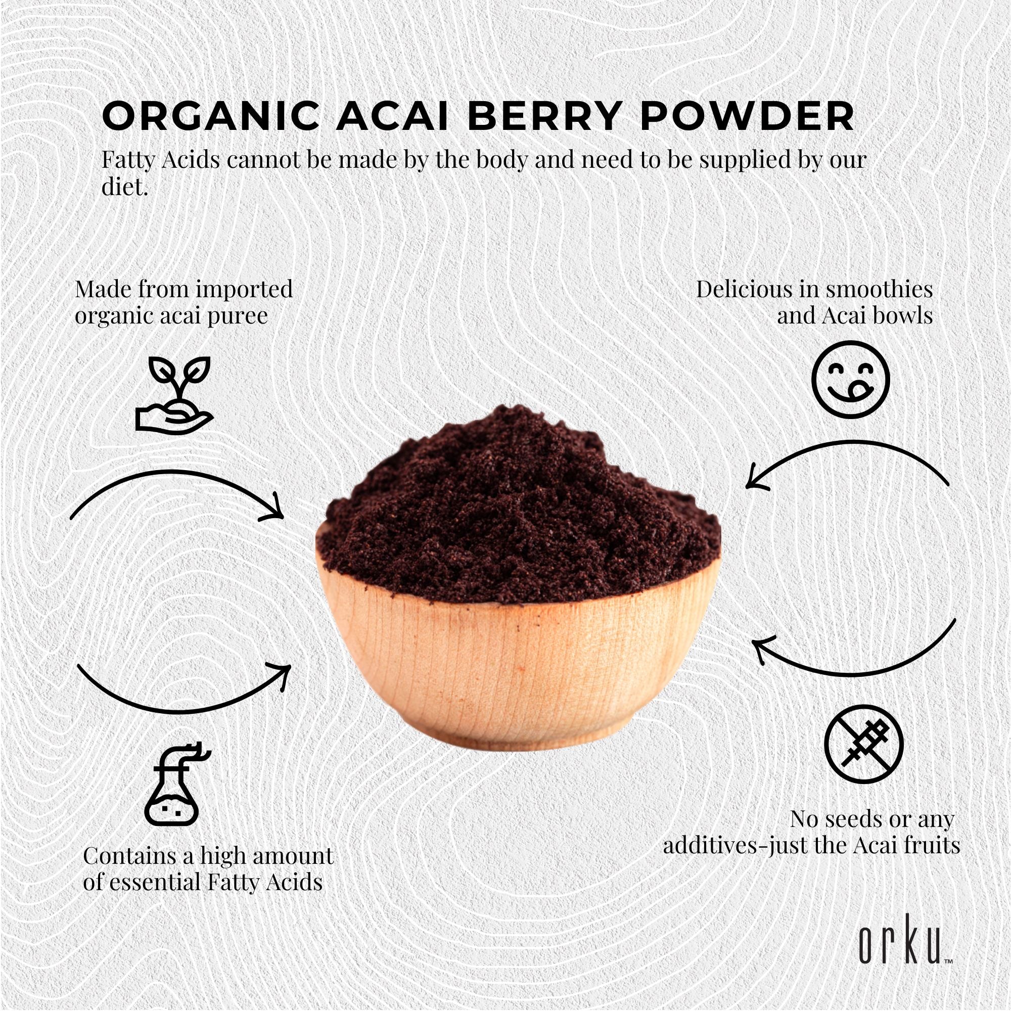 Acai Powder 100% Organic - Pure Superfood Amazon Berries - Bulk-8
